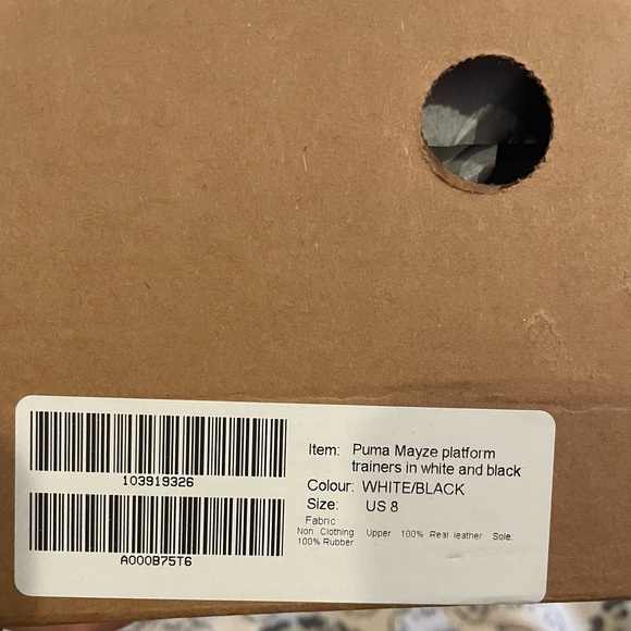 Puma Mayze platform trainers in white and black - Picture 2 of 6